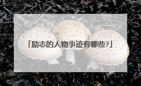 励志的人物事迹有哪些?
