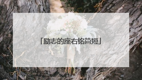 励志的座右铭简短