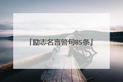 励志名言警句85条