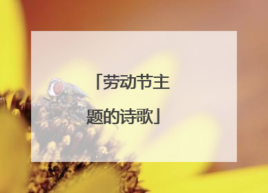 劳动节主题的诗歌