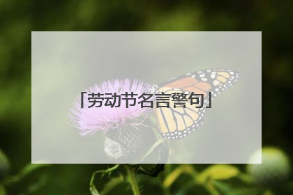 劳动节名言警句