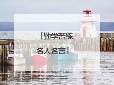 勤学苦练名人名言