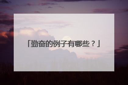 勤奋的例子有哪些?