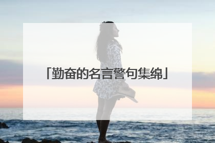 勤奋的名言警句集绵