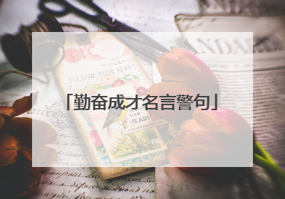 勤奋成才名言警句