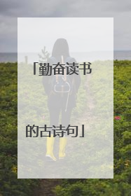 勤奋读书的古诗句