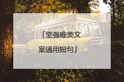 坚强唯美文案通用短句