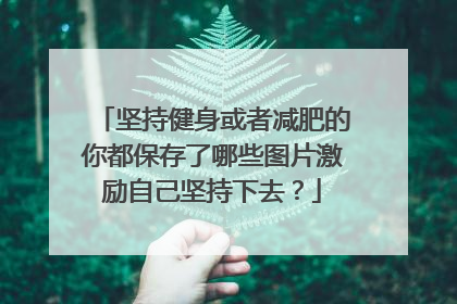 坚持健身或者减肥的你都保存了哪些图片激励自己坚持下去？
