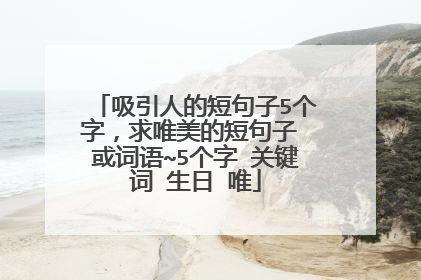 吸引人的短句子5个字,求唯美的短句子 或词语~5个字 关键词 生日 唯