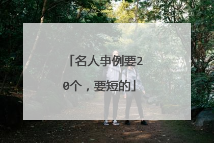 名人事例要20个,要短的