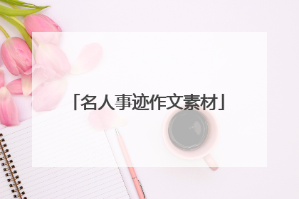 名人事迹作文素材