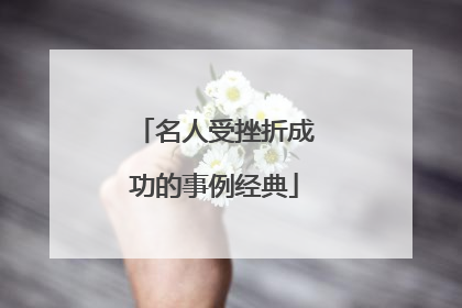 名人受挫折成功的事例经典