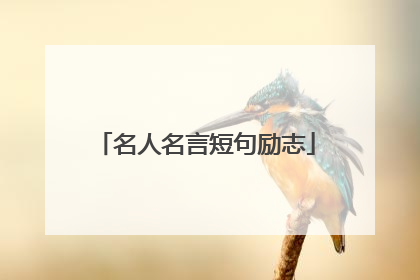 名人名言短句励志
