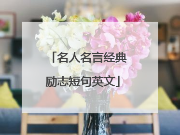 名人名言经典励志短句英文