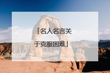名人名言关于克服困难