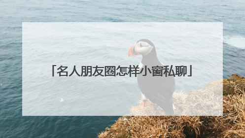 名人朋友圈怎样小窗私聊