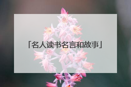 名人读书名言和故事