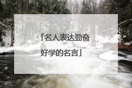 名人表达勤奋好学的名言