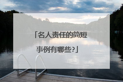 名人责任的简短事例有哪些?