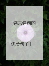 名言名句的优美句子
