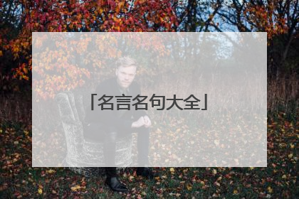 名言名句大全