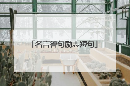名言警句励志短句