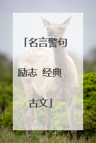 名言警句励志 经典古文