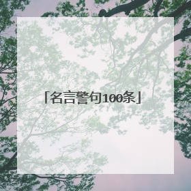 名言警句100条