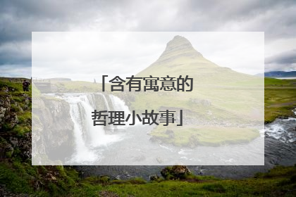 含有寓意的哲理小故事