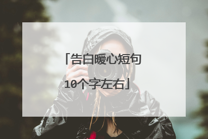 告白暖心短句10个字左右