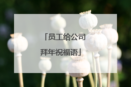 员工给公司拜年祝福语