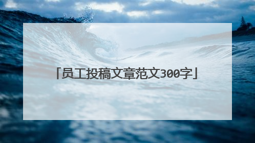 员工投稿文章范文300字