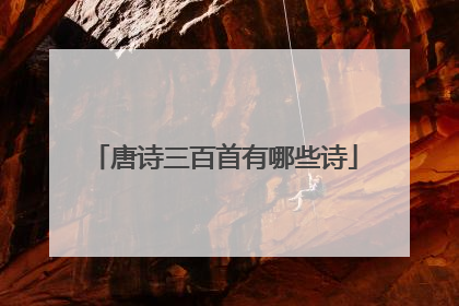 唐诗三百首有哪些诗