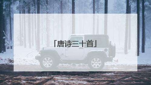 唐诗三十首