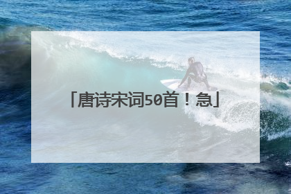唐诗宋词50首!急