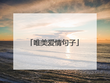 唯美爱情句子