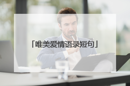 唯美爱情语录短句