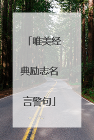 唯美经典励志名言警句
