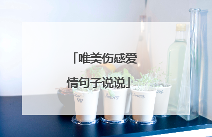 唯美伤感爱情句子说说