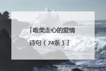 唯美走心的爱情诗句(74条)