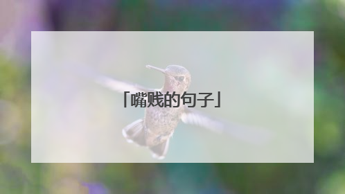 嘴贱的句子