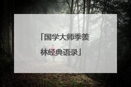 国学大师季羡林经典语录