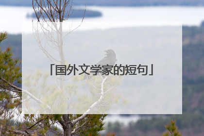 国外文学家的短句
