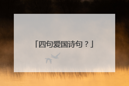 四句爱国诗句?