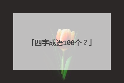 四字成语100个?