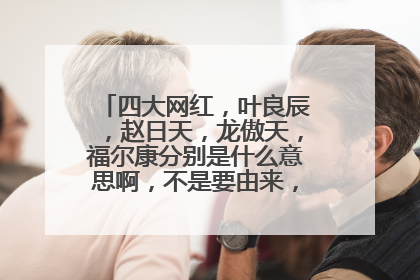 四大网红,叶良辰,赵日天,龙傲天,福尔康分别是什么意思啊,不是要由来,是什么意思啊?
