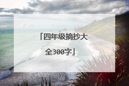四年级摘抄大全300字