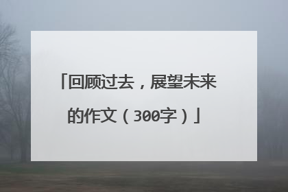 回顾过去,展望未来 的作文(300字)