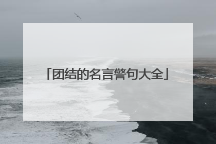 团结的名言警句大全
