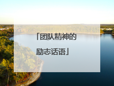 团队精神的励志话语